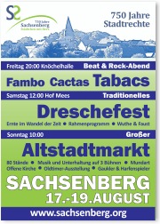 Das Plakat zum Festwochenende